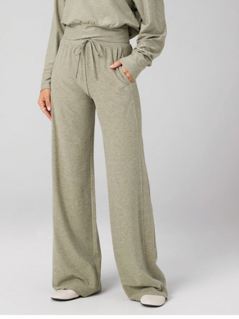 NWT- Fabletics cloud Jersey Wide Leg Pant